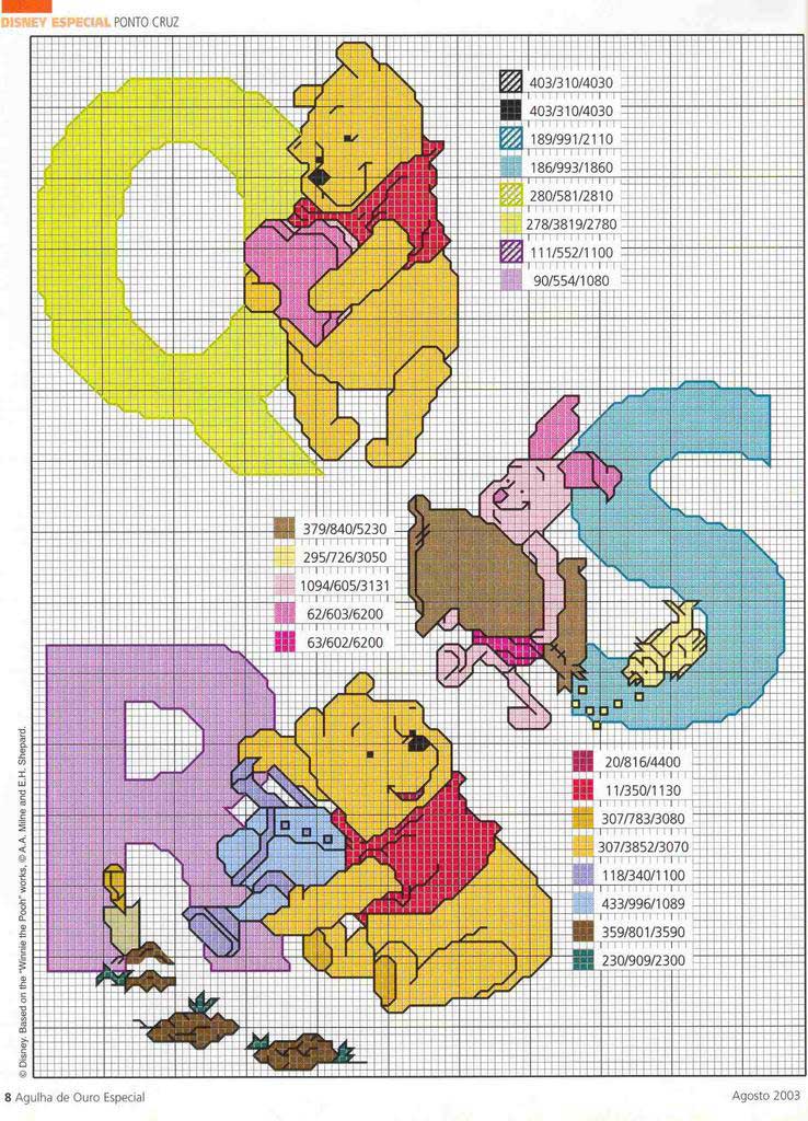 Schema punto croce Winnie q r s