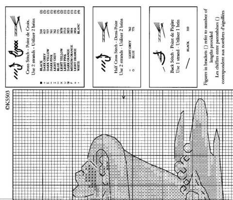 Schema punto croce Animali vasca2
