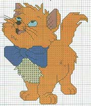 Schema punto croce Aristogatti