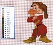 Schema punto croce Brontolo