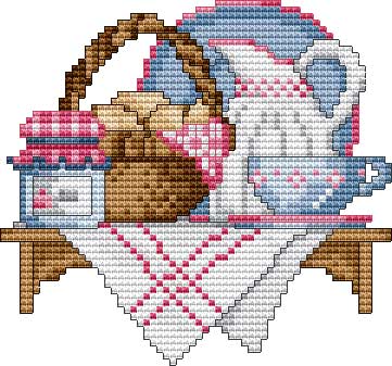 Schema punto croce Colazione