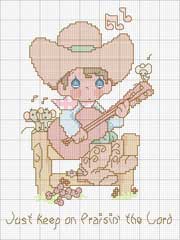 Schema punto croce Cowboy