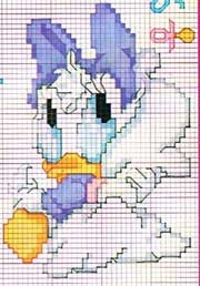 Schema punto croce Paperina 2