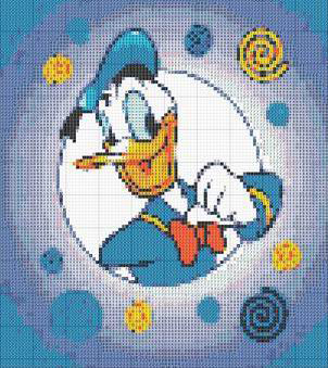 Schema punto croce Paperino7