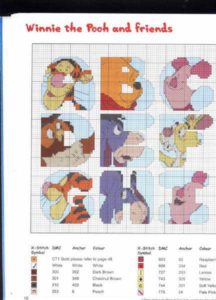 Schema punto croce Pooh e amici3