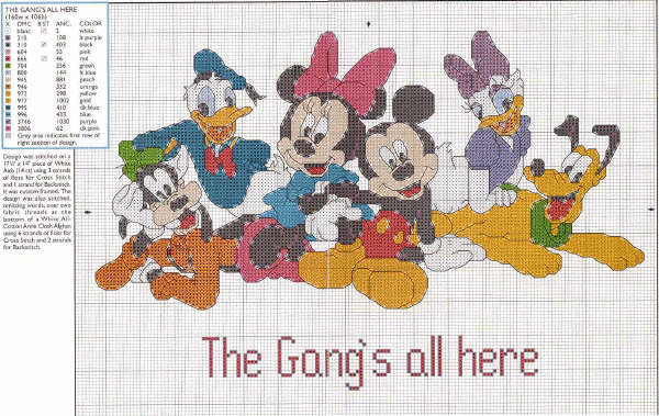 Schema punto croce Punto croce disney 4 big