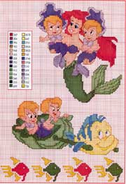 Schema punto croce Sirenetta