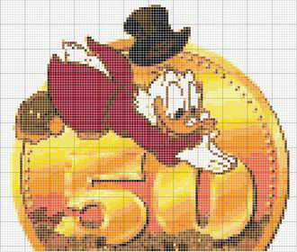 Schema punto croce Zio paperone5