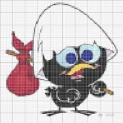 Schema punto croce Calimero