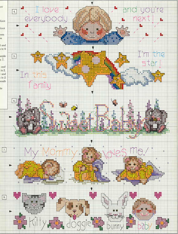 Schema punto croce Disegnini