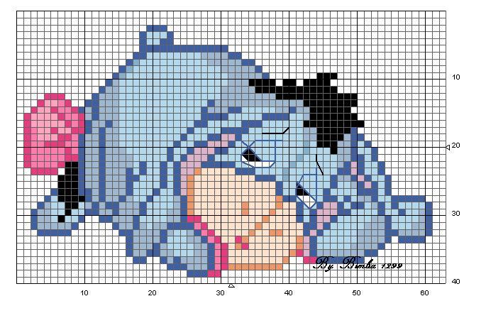 Schema punto croce Ih oh bebe