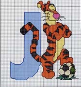 Schema punto croce Winnie J