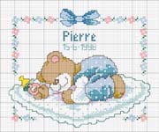 Schema punto croce Nascita Pierre 