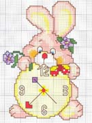 Schema punto croce Sveglia coniglio