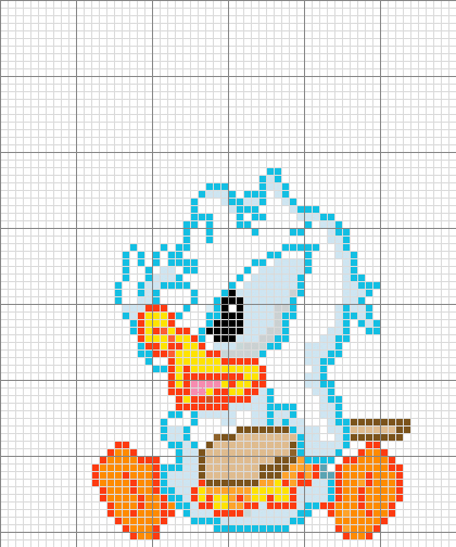 Schema punto croce Paparino 50 punti