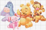 Schema punto croce Winnie & amici