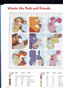 Schema punto croce alfabeto winnie1