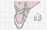 Schema punto croce scarpette bailarina