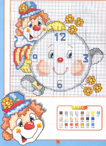 Schema punto croce Sveglia