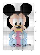 Schema punto croce Topolino 46 punti