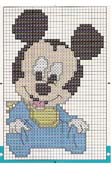 Schema punto croce Topolino Beb&egrave;