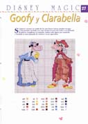 Schema punto croce Pippo e Clarabella
