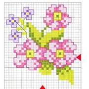 Schema punto croce Floreale