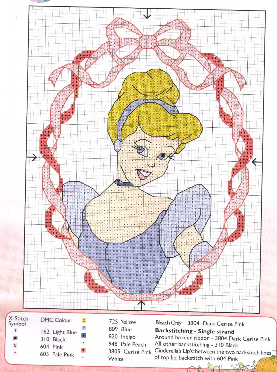Schema punto croce Disney principessa