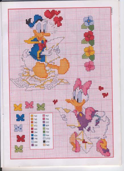 Schema punto croce Paperina2