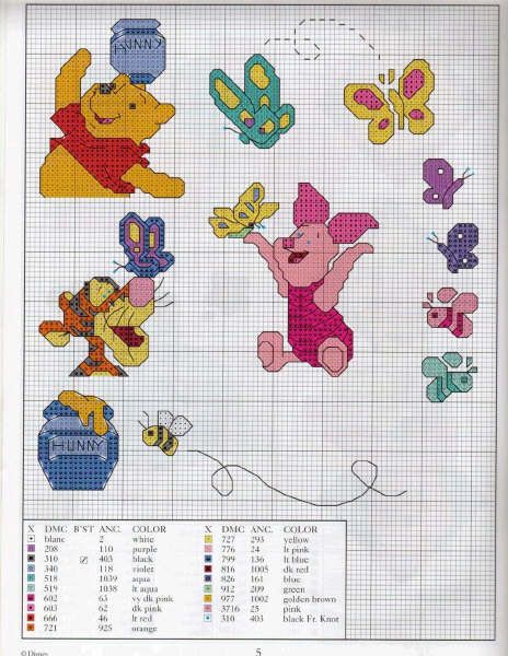 Schema punto croce Pooh5