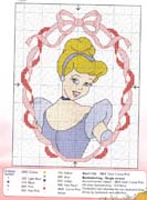 Schema punto croce disney principessa