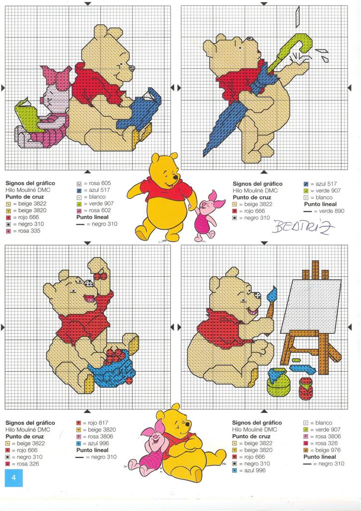 Schema punto croce Tanti winie