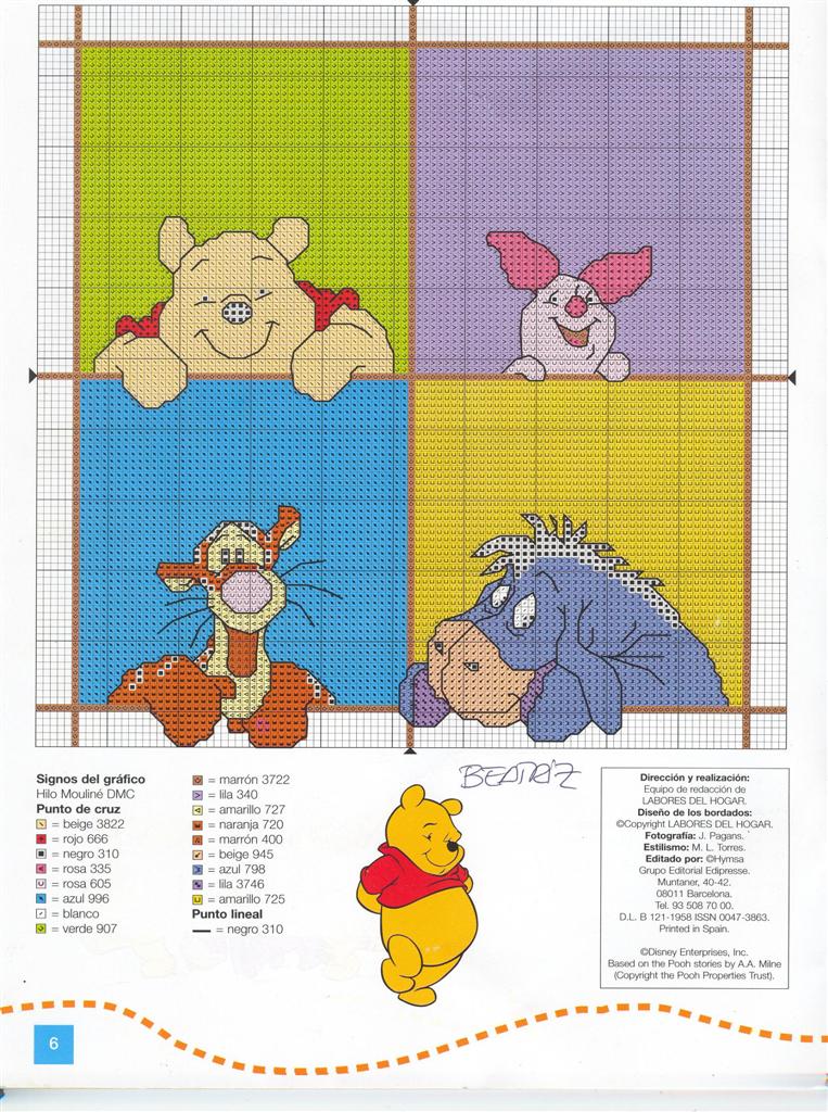 Schema punto croce Tanti winnie2