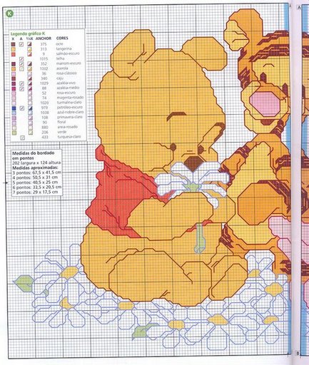 Schema punto croce Winnie a