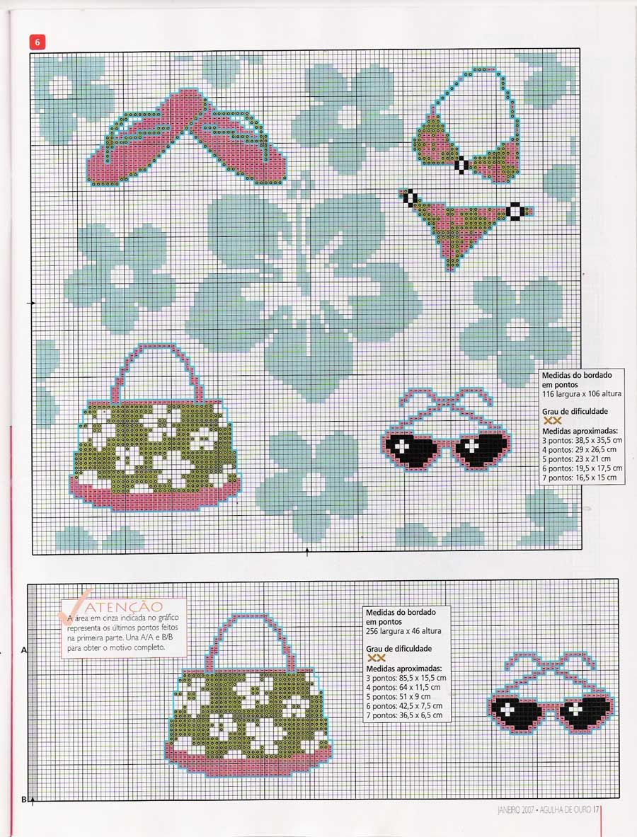 Schema punto croce Accessori donna