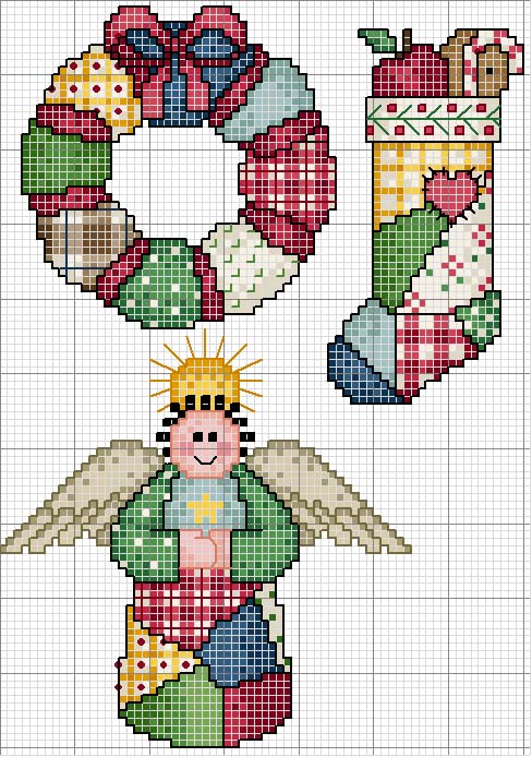 Schema punto croce Accessori natalizi