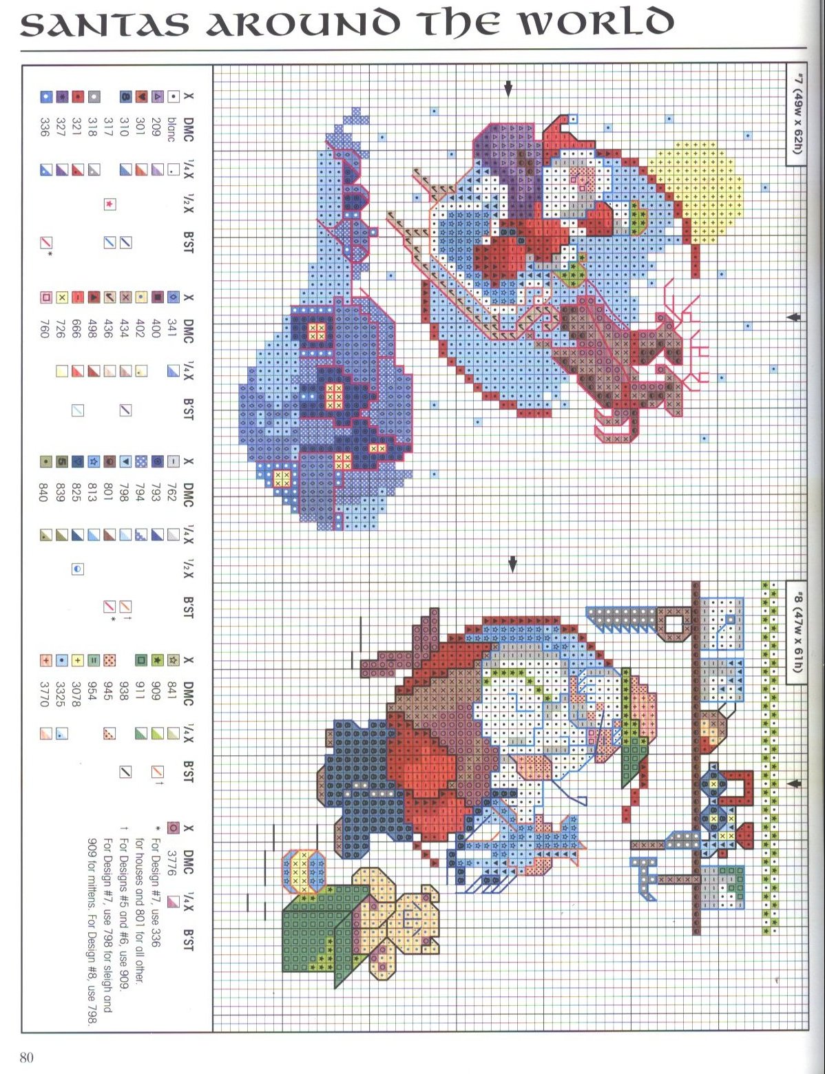 Schema punto croce Babbonatale nel mondo 3