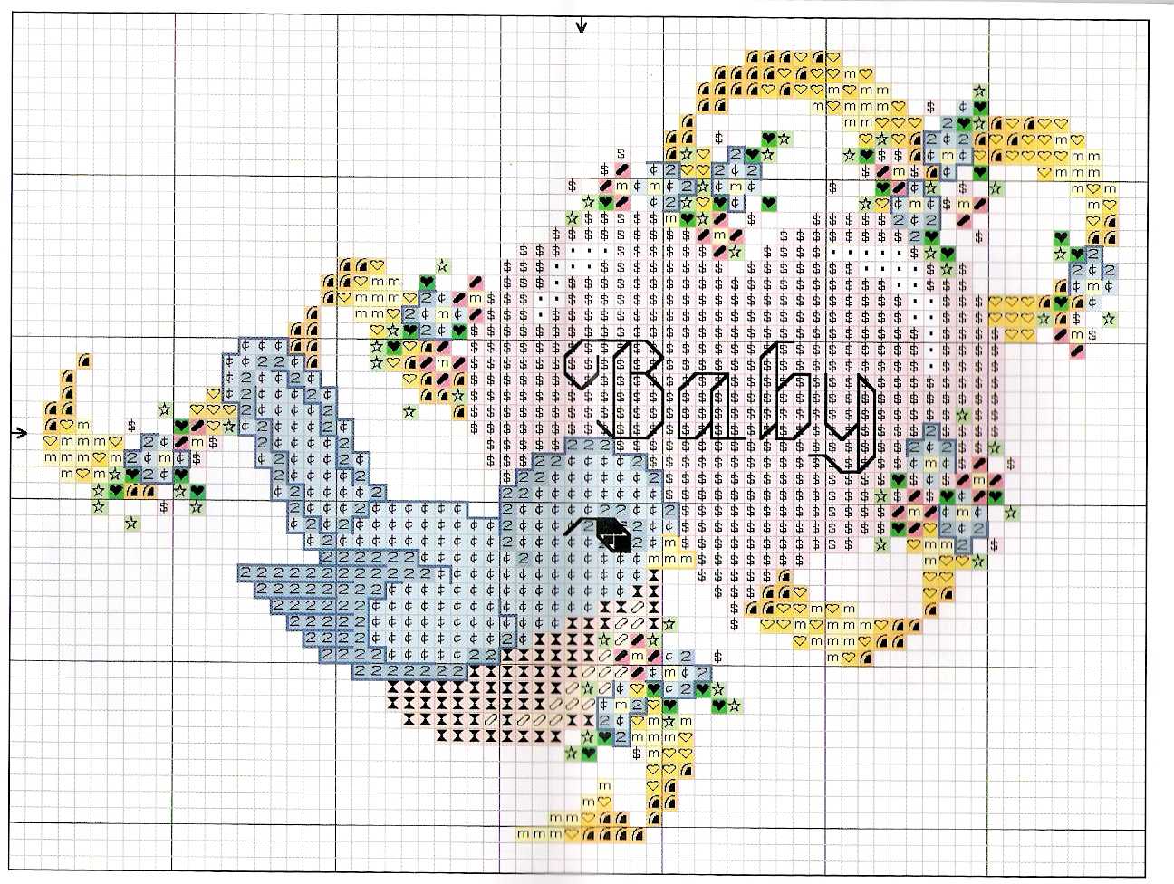 Schema punto croce Baby 1