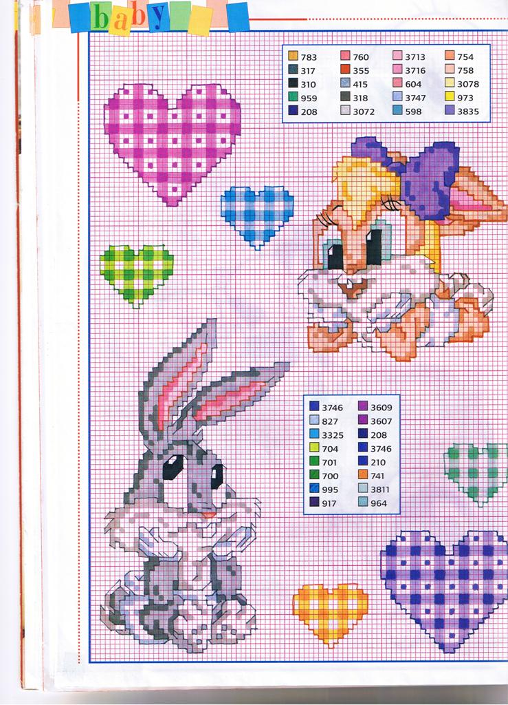 Schema punto croce Baby tunes 5