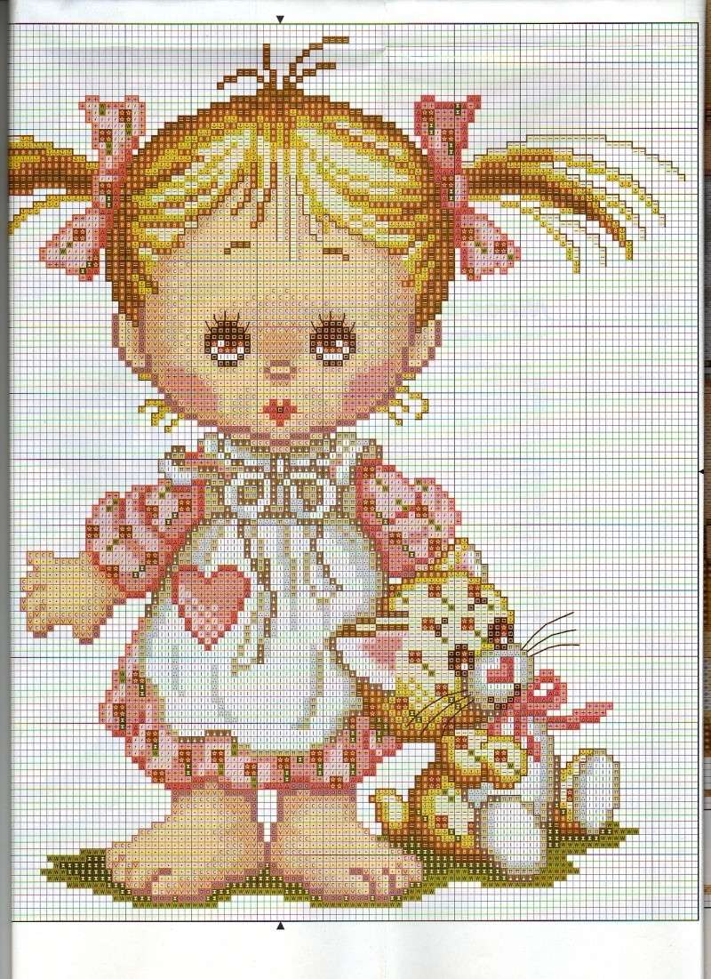 Schema punto croce Bimba 1