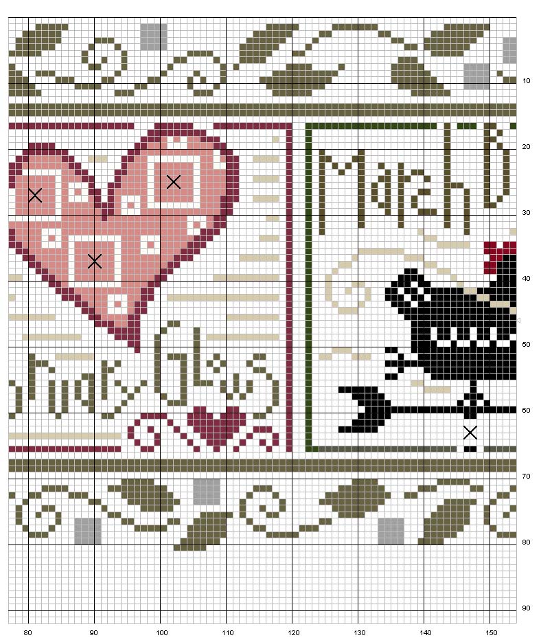 Schema punto croce Bordo snapper 2