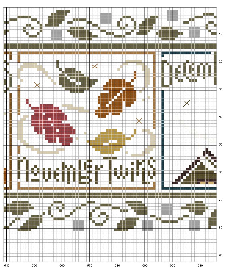 Schema punto croce Bordo snapper 8