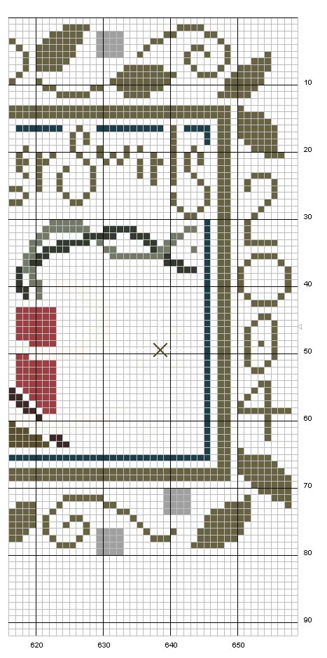 Schema punto croce Bordo snapper 9