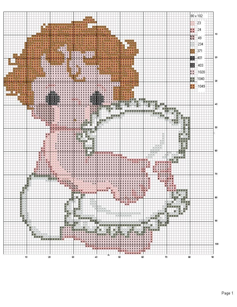 Schema punto croce Boys baby