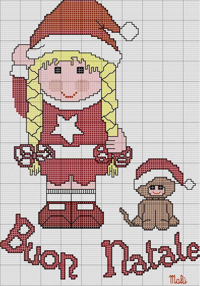 Schema punto croce Buon natale