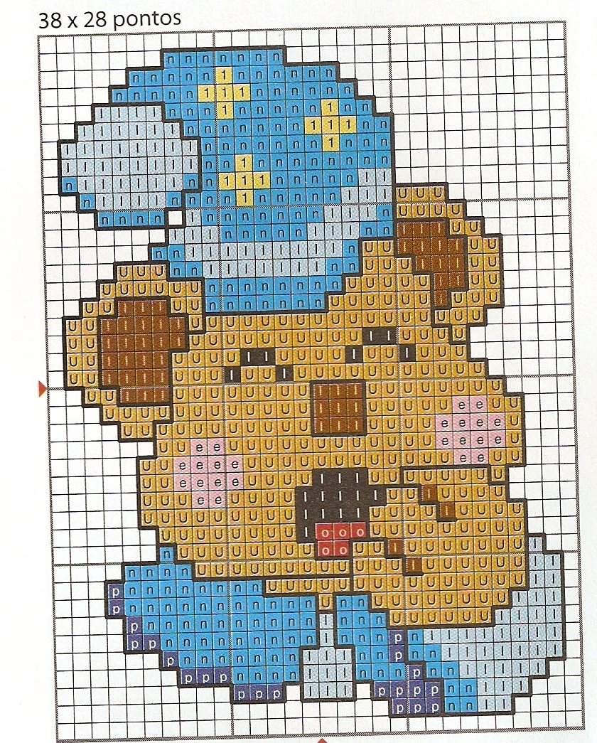 Schema punto croce Buonanotte 1