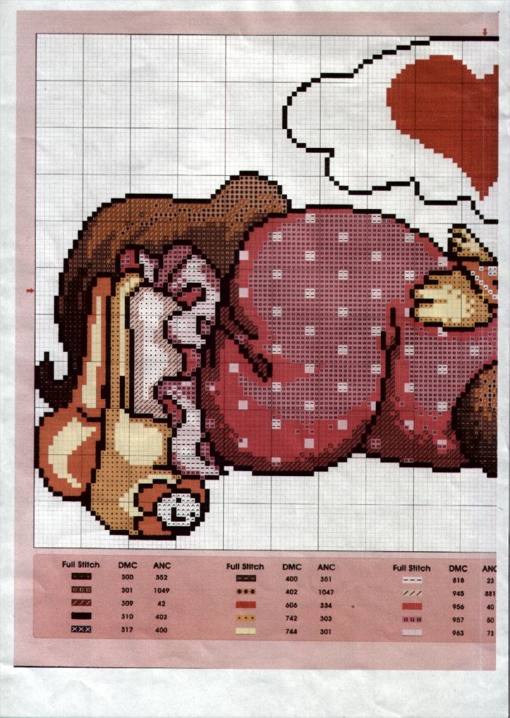 Schema punto croce Cagnolino sogna 1