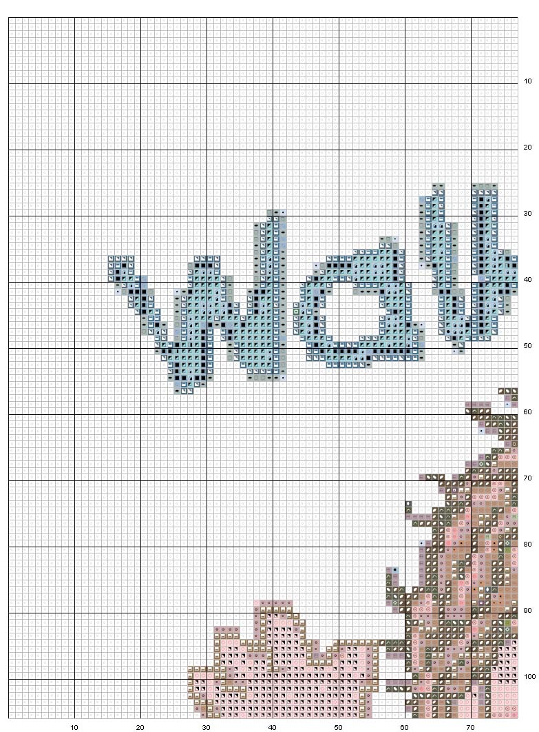 Schema punto croce Cammina con gesu 1