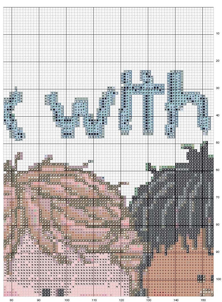 Schema punto croce Cammina con gesu 4