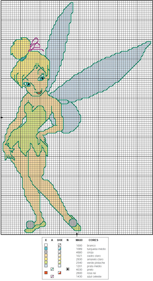 Schema punto croce Campanilla